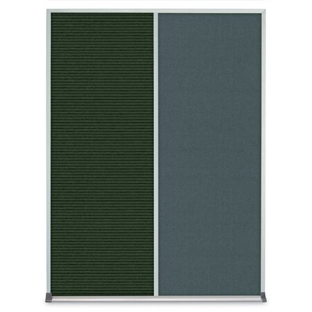 United Visual Products Single Door Radius Plus Corkboard, 36"X UV8002PLUS-WHITE-AMETHY